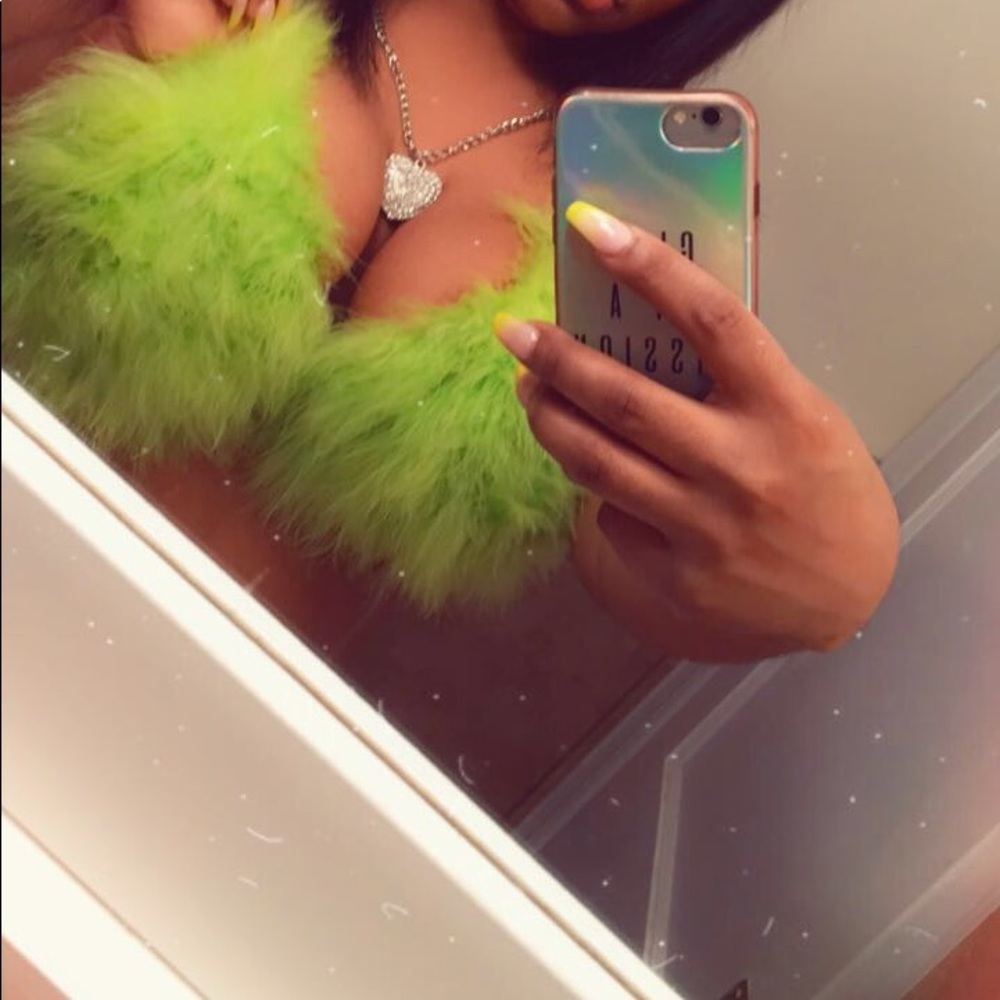 Furry bra